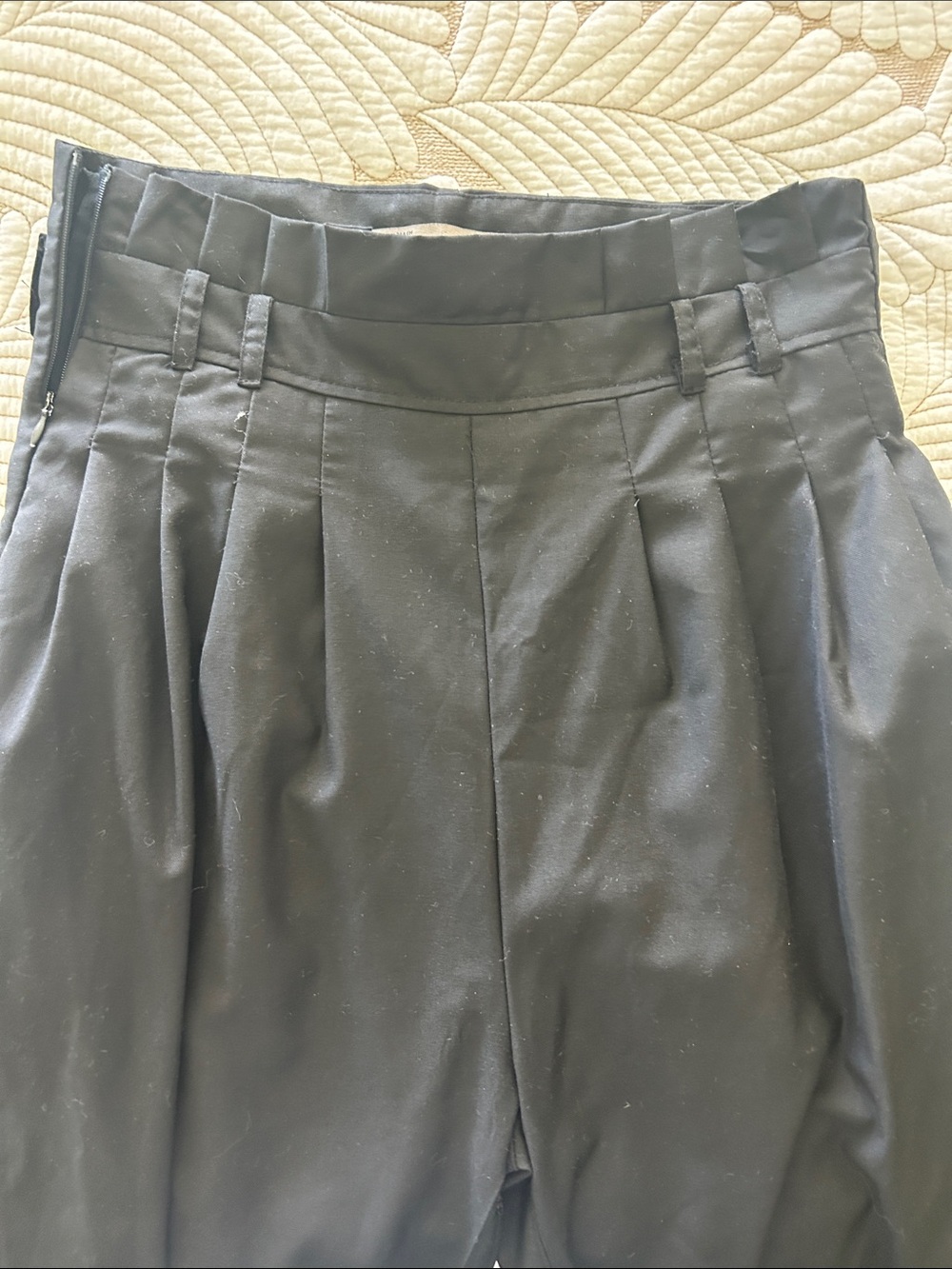ZARA Women's Black High-Rise Tailored Trousers. Medium